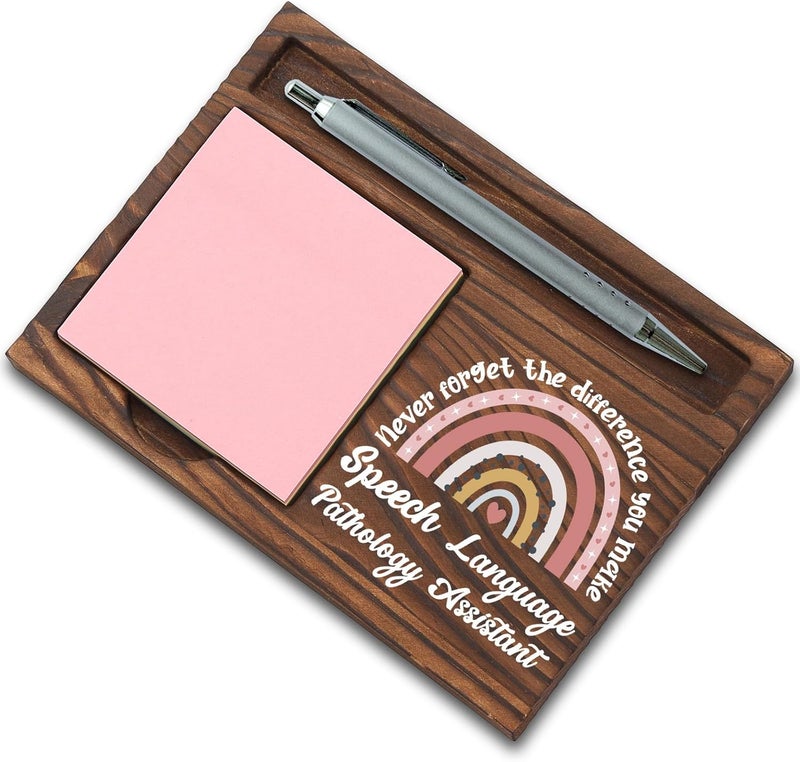 SunyJone Speech Language Pathology Assistant Gifts, Thank You Appreciation for SLP Week Graduation Birthday Christmas Office Desk Self-Stick Note Pad Holders SBB37 - Image 1